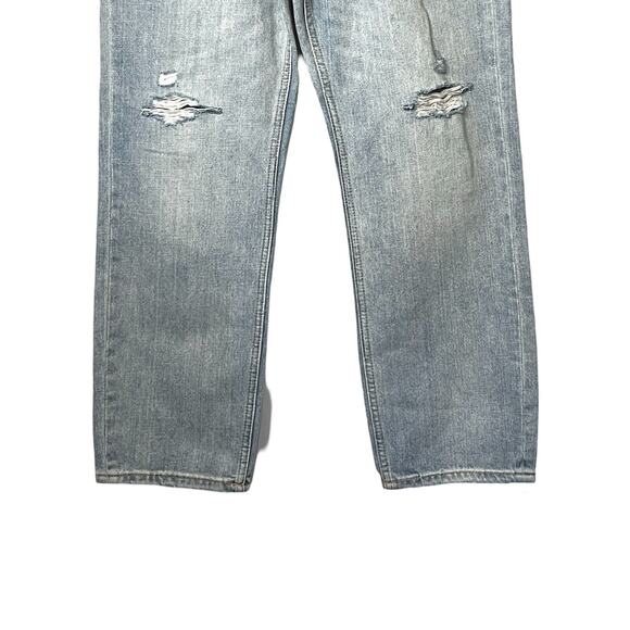 Old Navy Jeans Girls Size 14 Blue High Rise Straight Leg Light Distressed NWT - Picture 6 of 10